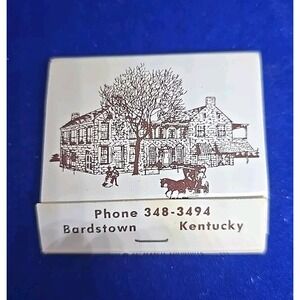 Old Talbott Tavern Bardstown Kentucky Matchbook Food‎ & Lodging Since 1779